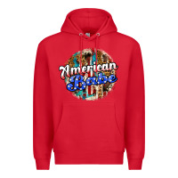 Red american babe Premium Hoodie - JahusDesignShop