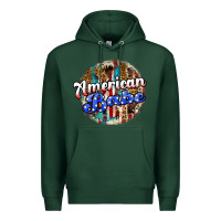 Sports Green american babe Premium Hoodie - JahusDesignShop