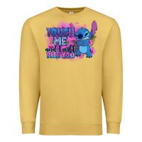 Antique Gold touch me and i will bite you stitch Premium Sweatshirt - Zillion Design Studio