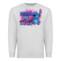 Dove Grey touch me and i will bite you stitch Premium Sweatshirt - Zillion Design Studio