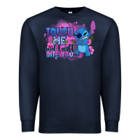 Navy touch me and i will bite you stitch Premium Sweatshirt - Zillion Design Studio