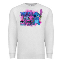 Oatmeal Heather touch me and i will bite you stitch Premium Sweatshirt - Zillion Design Studio