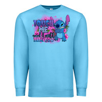 Ocean Blue touch me and i will bite you stitch Premium Sweatshirt - Zillion Design Studio