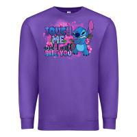 Purple touch me and i will bite you stitch Premium Sweatshirt - Zillion Design Studio