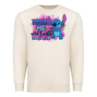 Sandshell touch me and i will bite you stitch Premium Sweatshirt - Zillion Design Studio