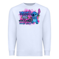 White touch me and i will bite you stitch Premium Sweatshirt - Zillion Design Studio