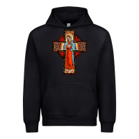 Black lady of guadalupe leopard cross Urban Hoodie - BarkalooDesign
