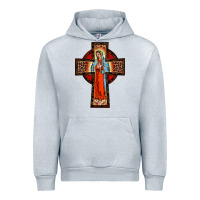 Heather Grey lady of guadalupe leopard cross Urban Hoodie - BarkalooDesign