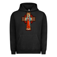 Pigment Black lady of guadalupe leopard cross Urban Hoodie - BarkalooDesign
