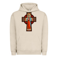Pigment French Oak lady of guadalupe leopard cross Urban Hoodie - BarkalooDesign