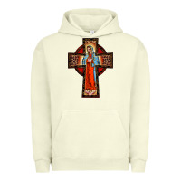 Pigment Pistachio lady of guadalupe leopard cross Urban Hoodie - BarkalooDesign
