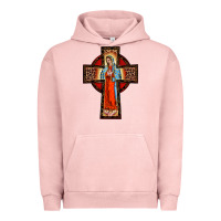 Pigment Salmon lady of guadalupe leopard cross Urban Hoodie - BarkalooDesign