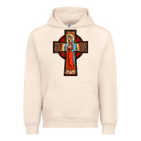 Sandshell lady of guadalupe leopard cross Urban Hoodie - BarkalooDesign