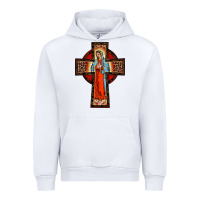 White lady of guadalupe leopard cross Urban Hoodie - BarkalooDesign