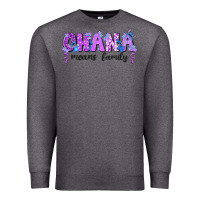Charcoal Heather ohana means family with stitch Premium Sweatshirt - texasbilliewilder