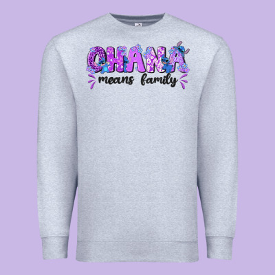 Ohana Means Family With Stitch Premium Sweatshirt Designed By Texasbilliewilder