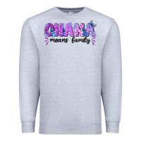 Heather Grey ohana means family with stitch Premium Sweatshirt - texasbilliewilder