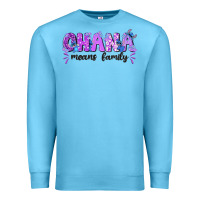 Ocean Blue ohana means family with stitch Premium Sweatshirt - texasbilliewilder