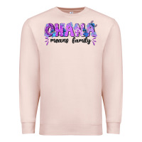 Pale Pink ohana means family with stitch Premium Sweatshirt - texasbilliewilder