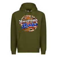 Army Green american babe Premium Hoodie - JahusDesignShop