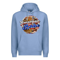 Colony Blue american babe Premium Hoodie - JahusDesignShop