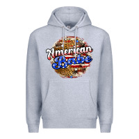 Heather Grey american babe Premium Hoodie - JahusDesignShop
