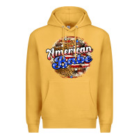 Mustard american babe Premium Hoodie - JahusDesignShop
