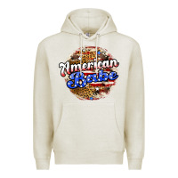 Oatmeal Heather american babe Premium Hoodie - JahusDesignShop