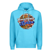 Ocean Blue american babe Premium Hoodie - JahusDesignShop