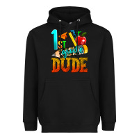 Black 1st grade dude Heavyweight Hoodie - texasbilliewilder
