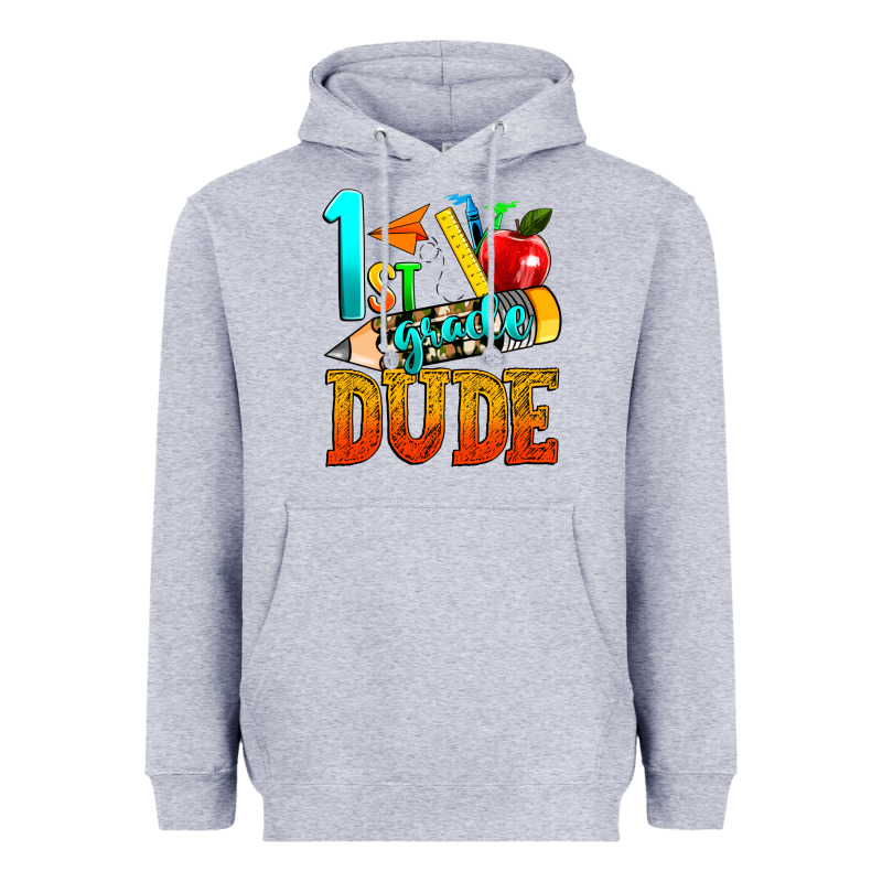 1st Grade Dude Heavyweight Hoodie by texasbilliewilder | Teevron