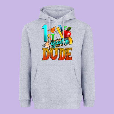 1st Grade Dude Heavyweight Hoodie Designed By Texasbilliewilder