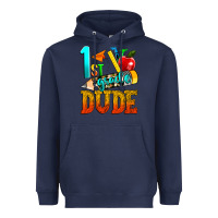 Navy 1st grade dude Heavyweight Hoodie - texasbilliewilder