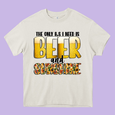 The Only C B S I Needis Beer And Sunshine Heavy Core Tee Designed By Cowhidedigitalart