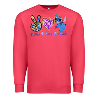 Cardinal peace love stitch Premium Sweatshirt - texasbilliewilder