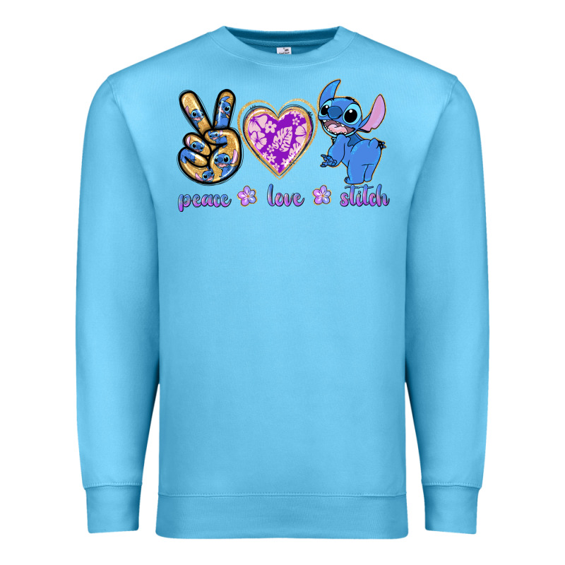 Peace Love Stitch Premium Sweatshirt by texasbilliewilder | Teevron