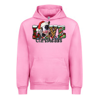 Fuchsia Pink love Christmas cow Urban Hoodie - Jasminsmagicworld