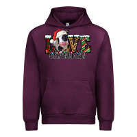 Mauve Wine love Christmas cow Urban Hoodie - Jasminsmagicworld