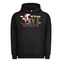 Pigment Black love Christmas cow Urban Hoodie - Jasminsmagicworld