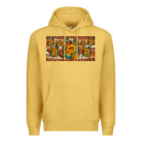 Antique Gold sunflower gemstone leopard cowhide horseshoe license plate Premium Hoodie - Artiststas