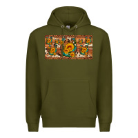 Army Green sunflower gemstone leopard cowhide horseshoe license plate Premium Hoodie - Artiststas
