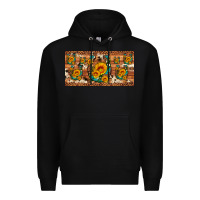 Black sunflower gemstone leopard cowhide horseshoe license plate Premium Hoodie - Artiststas