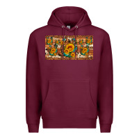Burgundy sunflower gemstone leopard cowhide horseshoe license plate Premium Hoodie - Artiststas