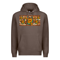 Coffee sunflower gemstone leopard cowhide horseshoe license plate Premium Hoodie - Artiststas