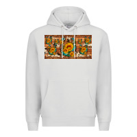 Dove Grey sunflower gemstone leopard cowhide horseshoe license plate Premium Hoodie - Artiststas