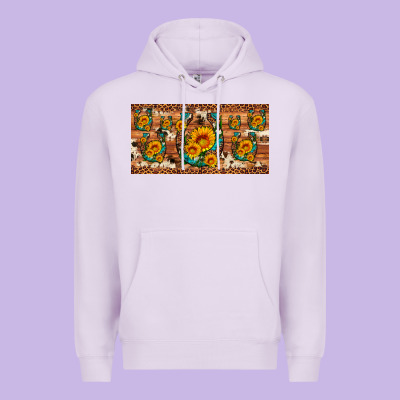 Sunflower Gemstone Leopard Cowhide Horseshoe License Plate Premium Hoodie Designed By Artiststas