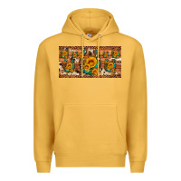 Mustard sunflower gemstone leopard cowhide horseshoe license plate Premium Hoodie - Artiststas