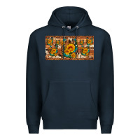 Navy sunflower gemstone leopard cowhide horseshoe license plate Premium Hoodie - Artiststas