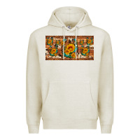 Oatmeal Heather sunflower gemstone leopard cowhide horseshoe license plate Premium Hoodie - Artiststas