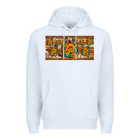 White sunflower gemstone leopard cowhide horseshoe license plate Premium Hoodie - Artiststas